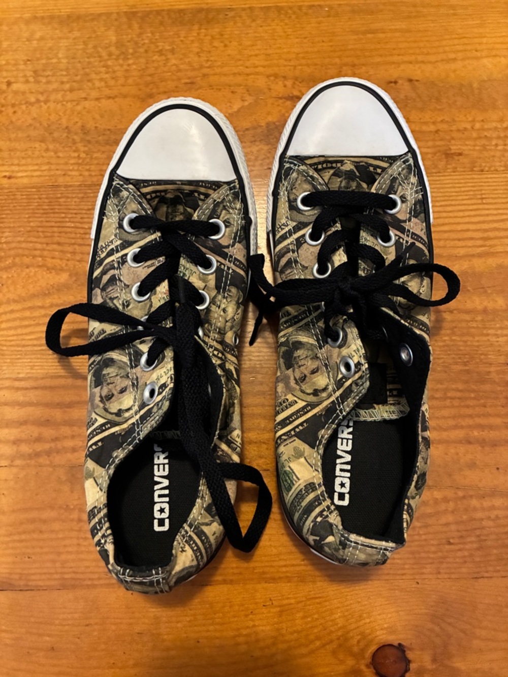 Converse Chuck Taylor Low Unisex Cash Money Print Sneakers W8 M6